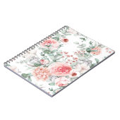 Delikate florale Wasserfarbe Spiral Foto Notebook. Notizblock (Linke Seite)