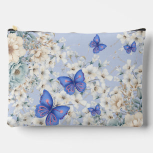 Delikate Florals & Butterflies Make-up Bag Zubehörtasche