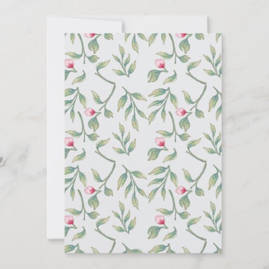 Delikate Florals Probe Dinner Einladung (Rückseite)