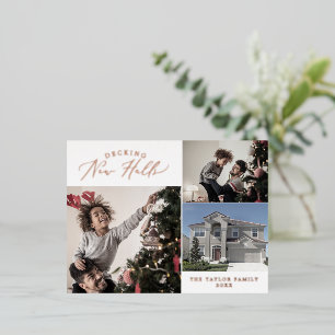 Delikate Foil Decke New Halls Foto Weihnachten Folien Feiertagspostkarte