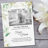 Delikate Foliage Forever in unserem Herz-Foto Dankeskarte