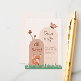 Delikate Forest Fox Babydusche Windelwanne Raffel Begleitkarte