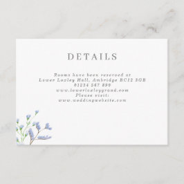 Delikate Französisch Blue Regency Wedding Enclosur Begleitkarte