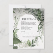 Delikate Frühjahrsfächer - Blätter mit Details Einladung (Vorderseite)