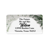 Delikate FrühlingsBlätter rund um die Rücksendeadr Adressaufkleber (Vorne)