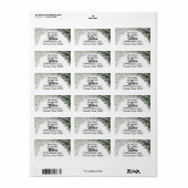 Delikate FrühlingsBlätter rund um die Rücksendeadr Adressaufkleber (Vorne)