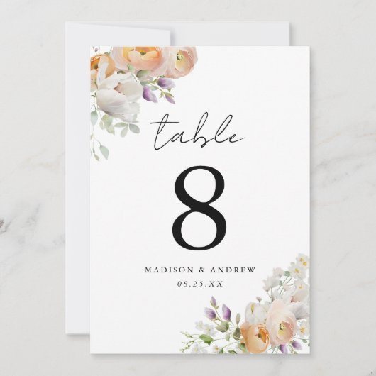 Delikate Frühlingsflorale Hochzeitsstimmung Tischn (Vorderseite)