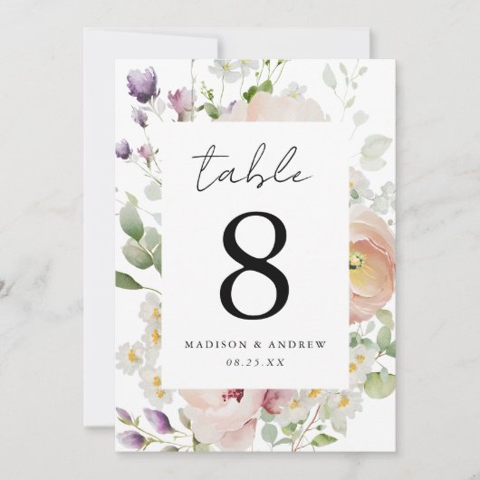 Delikate Frühlingsflorale Hochzeitsstimmung Tischn (Vorderseite)