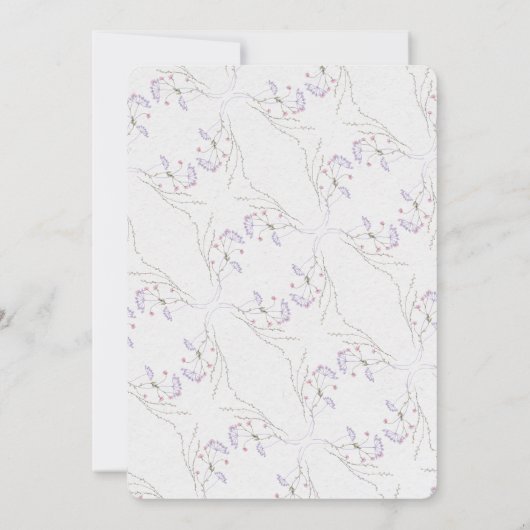 Delikate Frühlingssonne Wildblume Sweet 16 Überras Einladung (Rückseite)