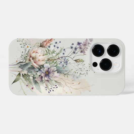 Delikate Frühlingsszenarien - Wildblumen iPhone Hülle (Rückseite (Horizontal))