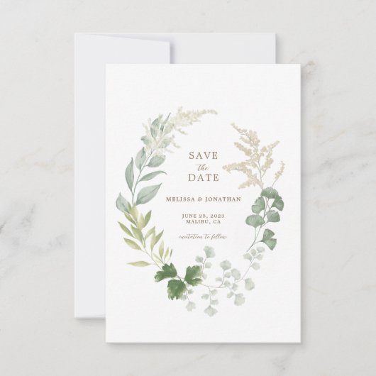 Delikate Garden Wedding Save the Date (Vorderseite)