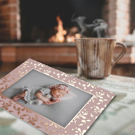 Delikate Geburtsankündigungskarte Folieneinladung