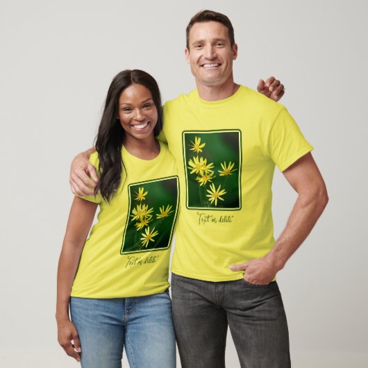 Delikate Gelbe Daisy-Wildblumen Personalisiert T-Shirt (Unisex)
