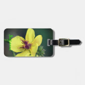Delikate Gelbe Wildblume Personalisiert Gepäckanhänger (Vorderseite horizontal)