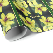 Delikate Gelbe Wildblume Personalisiert Geschenkpapier (Rolleneckpunkt)