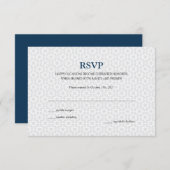 Delikate Gemusterte Bar Mitzvah RSVP Card (Vorne/Hinten)