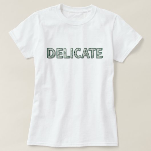 DELIKATE - Glass Elegant Women's White T - Shirt (Design vorne)