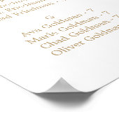 Delikate Gold Alphabetic Seekarte Poster (Ecke)