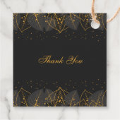 Delikate Gold-Blätter Geschenkanhänger (Rückseite)