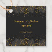 Delikate Gold-Blätter Geschenkanhänger (Vorderseite)