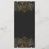 Delikate Gold Blätter Wedding Menu Menükarte (Rückseite)