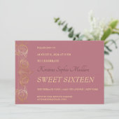 Delikate Gold-Border-Party Einladung (Stehend Vorderseite)