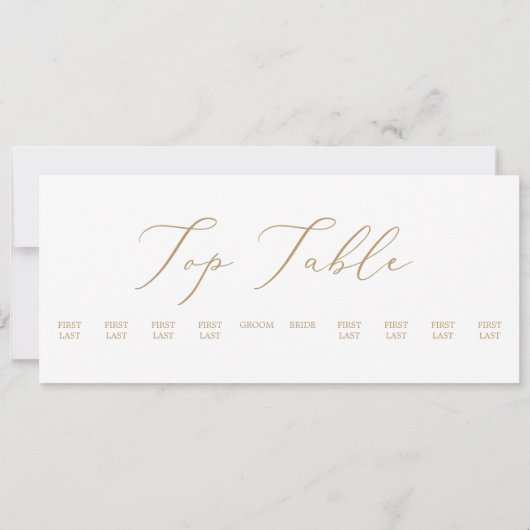 Delikate Gold Hanging Seating Chart Top Tabelle (Rückseite)