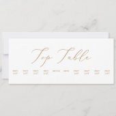 Delikate Gold Hanging Seating Chart Top Tabelle (Vorderseite)