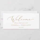 Delikate Gold Hanging Seating Chart Welcome Header (Rückseite)