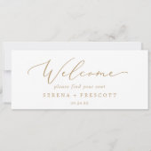 Delikate Gold Hanging Seating Chart Welcome Header (Vorderseite)