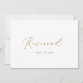 Delikate Gold-Kalligrafie vorbehaltenes Zeichen (Rückseite)