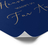 Delikate Gold Navy, wenn der Himmel noch nicht so  Poster (Ecke)