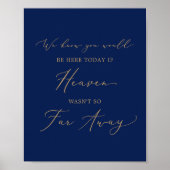 Delikate Gold Navy, wenn der Himmel noch nicht so  Poster (Vorne)