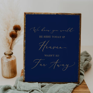 Delikate Gold Navy, wenn der Himmel noch nicht so  Poster