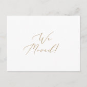 Delikate Gold neue Zuhause, die wir bewegt haben Ankündigungspostkarte (Vorderseite)