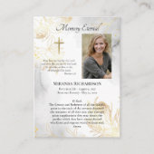 Delikate Gold Rose Orthodoxe Beerdigungskarte Platzkarte (Vorderseite)