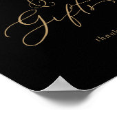 Delikate Gold- und Black Cards und Geschenke unter Poster (Ecke)