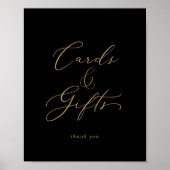 Delikate Gold- und Black Cards und Geschenke unter Poster (Vorne)