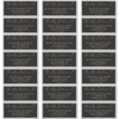 Delikate Gold- und Black-Guest-Adressmarken Aufkleber (Vorderseite)