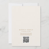Delikate Gold und Creme QR Code Back Wedding Einladung (Rückseite)