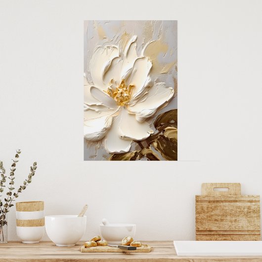 Delikate Golddetails Poster (Küche)