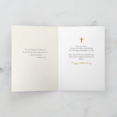 Delikate Goldene Bäume Orthodoxe Muttertagskarte Karte (Innenseite)