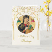 Delikate Goldene Bäume Orthodoxe Muttertagskarte Karte (Gelbe Blume)