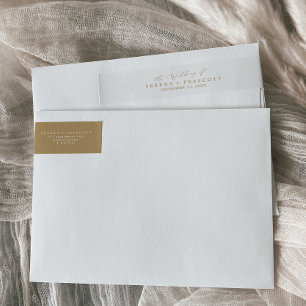 Delikate Goldkalligrafie-Hochzeit