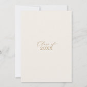 Delikate Goldkalligraphie | Cream Graduation Party Einladung (Rückseite)