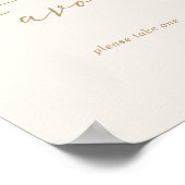 Delikate Goldkalligraphie | Creme-Gastgeschenke Ho Poster (Ecke)