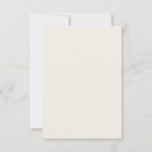 Delikate Goldkalligraphie | Creme Simple RSVP Card (Rückseite)