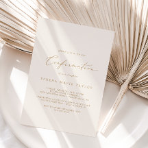 Delikate Goldkalligraphie | Cremebestätigung