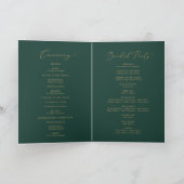 Delikate Goldkalligraphie | Gedeckte Hochzeit Programm (Innenseite)