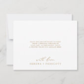 Delikate Goldkalligraphie | Navy Dankeschön Karte (Rückseite)